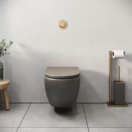 Унитаз подвесной Grossman Color GR-4455GSMS зеленый с сиденьем безободковый каскадный смыв