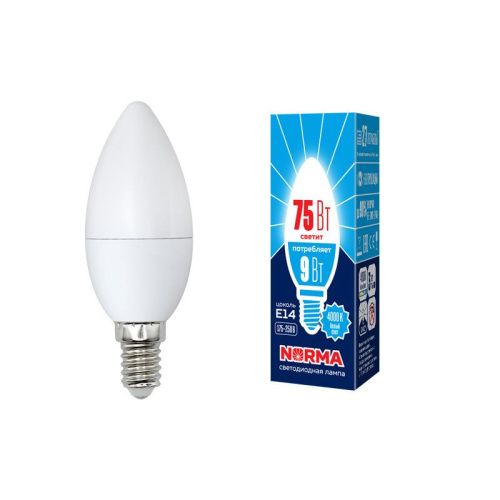 Лампа светодиодная Volpe LED-C37 LED-C37-9W/NW/E14/FR/NR картон - фото 2