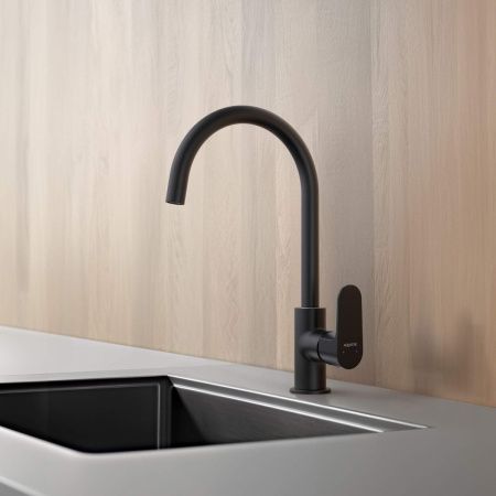 Смеситель для кухни Aquatek ОБЕРОН AQ1282MB на мойку черный