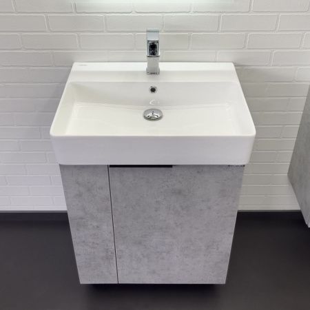 Тумба с раковиной Comforty Асти 00-00019190CF 60х50 напольная цвет серый