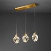Светильник подвесной Delight Collection Crystal rock II (Црыстал роцк ИИ) 9701P/3L brass