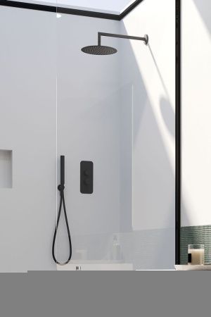 Душевая система AQG Urban Flow 19URFER23605 встраиваемая в стену цвет черный