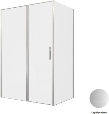 Душевой уголок Allen Brau Priority 3.31035.BA + 3.31044.BA 140х90 стекло прозрачное профиль серебро без поддона