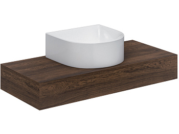 Раковина из санфаянса Scarabeo Skinny 5411 40х40 накладная цвет белый глянцевый 1 отверстие под смеситель