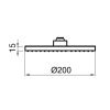 Верхний душ Webert AC1024015PVC хром