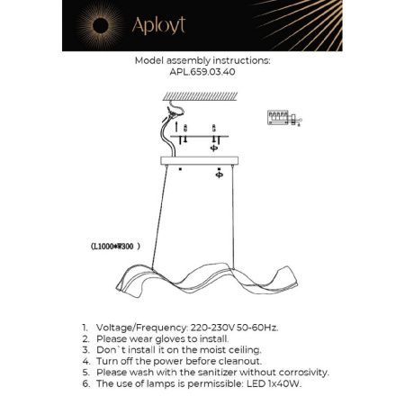 Люстра подвесная Aployt VIOLA (ВИОЛА) APL.659.03.40