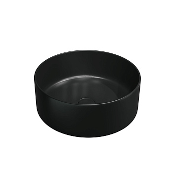 Раковина из санфаянса CHARUS TORRE BIANCA 700-011B 36х36 накладная цвет черный без отверстий под смеситель