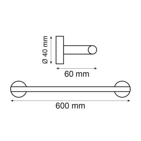 Полотенцедержатель Webert Rimini RI500503010