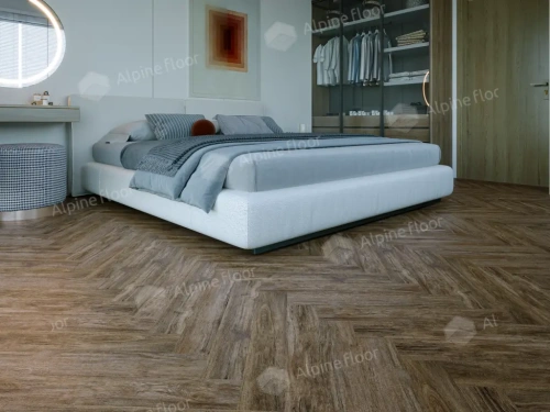 Ламинат Alpine Floor Herringbone 8 Pro New LF102-10 Дуб Бордо толщина 0.8 см 33 класс 606х101 - фото 2