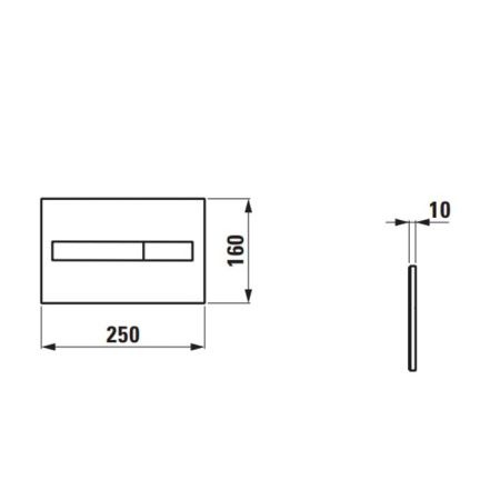 Клавиша смыва механическая Laufen Installation System LIS 8.9566.1.007.000.1 цвет хром