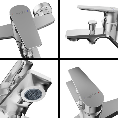 Смеситель для ванны Tokito TOYAMA TOK-TOY-1014 настенный хром