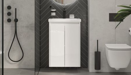 Тумба под раковину Velvex KLAUFS tpKLA.50.2D-616.216 50х40 подвесная цвет белый