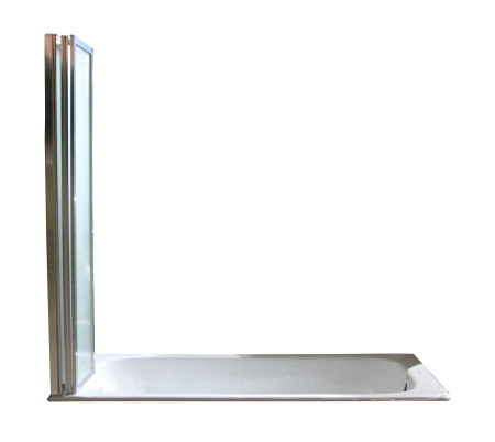 Душевая шторка на ванну Cerutti SPA BOUNA 131х139 стекло матовое профиль хром глянцевый ориентация универсальная