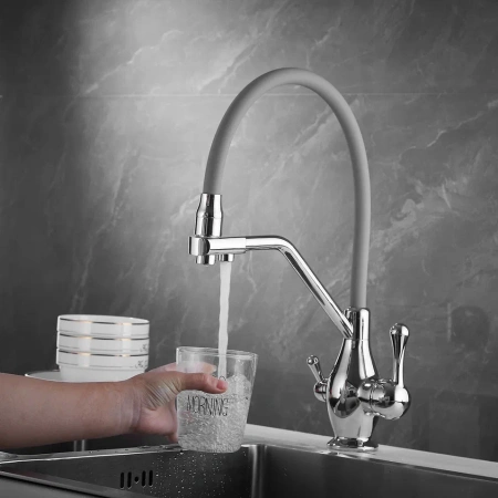 Смеситель для кухни Rose R858 на мойку хром