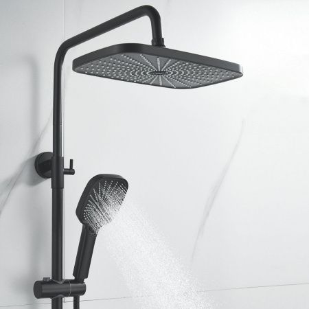 Душевая стойка Shevanik S6236H настенная цвет черный