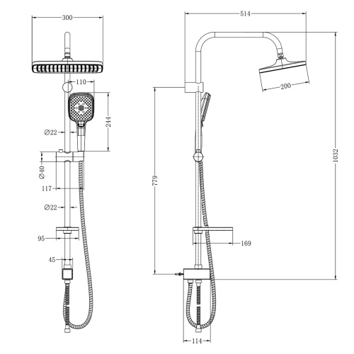 Душевой гарнитур LeMark LM8811C настенный хром - фото 2