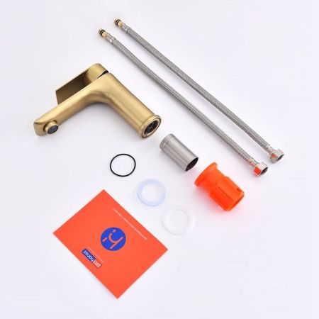 Смеситель ProHanss P35.10.03 на раковину золото