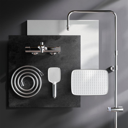 Душевая стойка Am.Pm Func F078F500 настенная цвет хром с термостатом