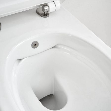 Унитаз подвесной SSWW CT2039V-B белый с сиденьем микролифт безободковый каскадный смыв