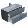 Тумба под раковину Uperwood Foster 291020524 100х50 подвесная цвет серый