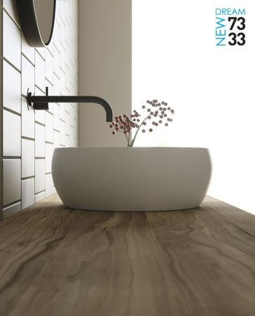 Раковина из сантехнического фарфора Galassia Dream 7333 50х50 накладная цвет белый