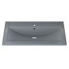 Раковина из искусственного камня Uperwood Foster Quartz 291030037 80х50 полувстраиваемая цвет серый