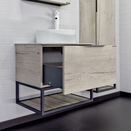 Тумба с раковиной Comforty Порто 00-00011397CF 60х40 подвесная цвет серый