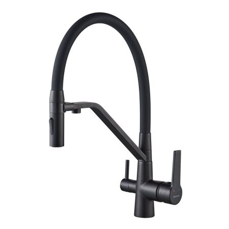 Смеситель для кухни Shevanik S278H на мойку черный