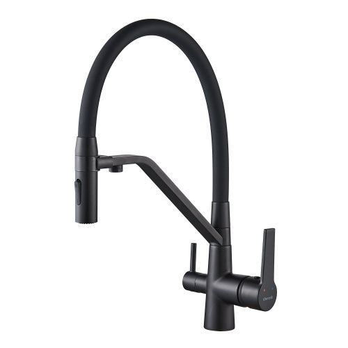 Смеситель для кухни Shevanik S278H на мойку черный - фото 2