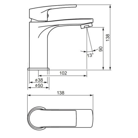 Смеситель Damixa Eclipse 2.0 480210000 на раковину хром