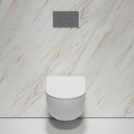 Унитаз подвесной Ceramica Nova MODENA CN6063 белый с сиденьем микролифт безободковый душевой смыв