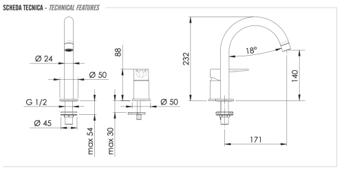 Смеситель Remer Winner W57 на раковину хром - фото 2