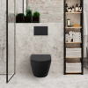 Унитаз подвесной BelBagno COLORATO BB062CHR-MB/BB062SC-MB черный с сиденьем микролифт безободковый каскадный смыв