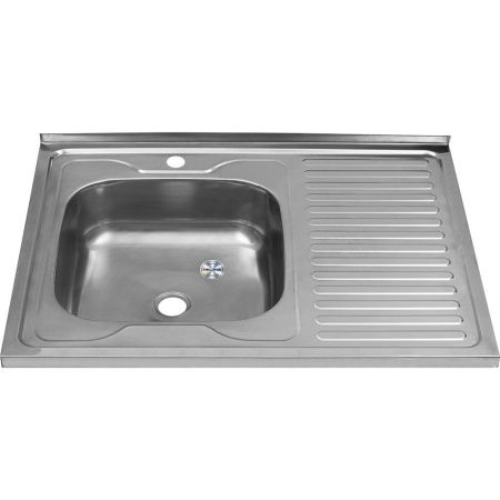 Кухонная мойка Melana 072 t L (*20) 80х60 цвет хром поверхность матовая