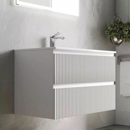 Тумба под раковину Sancos SNOB R SNR100W 100х40 подвесная цвет белый