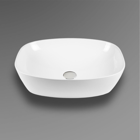 Раковина из сантехнического фарфора Bond Cube S56-500 50х38 накладная цвет белый глянцевый