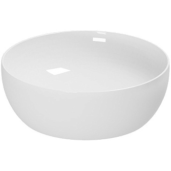 Раковина из санфаянса Azzurra ELEGANCE ELLA040140C0BI/(ECI40 bi)*0 40х40 накладная цвет белый без отверстий под смеситель