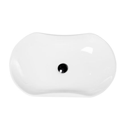 Раковина из сантехнического фаянса BelBagno BB1334 70х40 накладная цвет белый без отверстий под смеситель