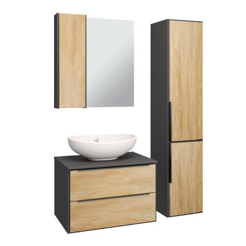 Тумба под раковину Runo Мальта 00-00001097 70х50 подвесная цвет коричневый - фото 4