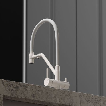 Смеситель для кухни Sancos Dora SC4003MW на мойку белый