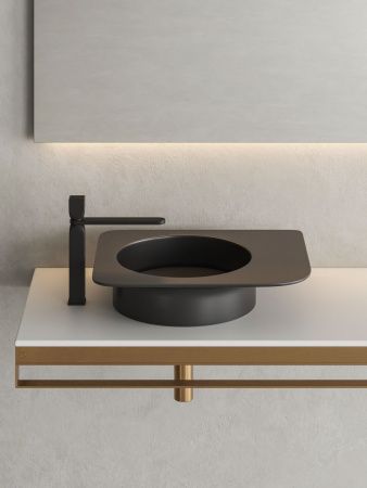 Раковина из искусственного камня S-Stone Salini Ninfea 130221MF 50х40 напольная цвет белый