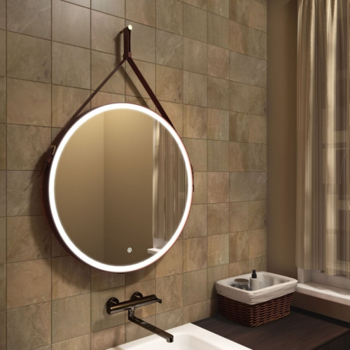 Зеркало Art&Max MILAN AM-Mil-800-DS-F-Brown 80х80