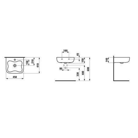 Раковина керамическая Laufen Florakids 8.1503.1.062.104.1 50 см подвесная цвет белый 1 отверстие под смеситель