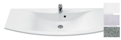 Раковина из минерального литья Marlin 3040city CITY120 122х48 подвесная цвет белый 1 отверстие под смеситель - фото 2