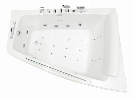 Ванна акриловая гидромассажная Gemy G9056 O R 170х130 пристенная асимметричная с каркасом