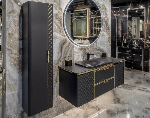 Зеркало в ванную Boheme 545-100-B 100х100 цвет черный матовый - фото 3