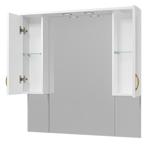 Зеркало-шкаф Misty Амбра П-Амб02100-0122Я 98х18х100 подвесной - фото 4