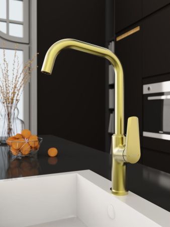 Смеситель для кухни Tokito KIN TOK-KIN-1013 на мойку золото