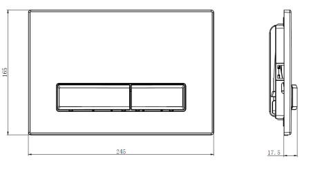 Клавиша смыва механическая CHARUS Raiden FP.321.DW.01 цвет черный матовый