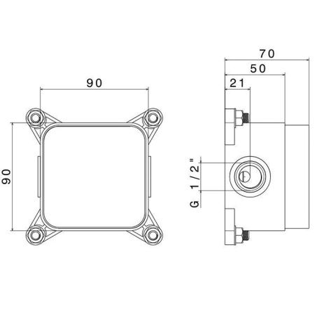 Смеситель для раковины Newform 27819.00.000 встраиваемый в стену